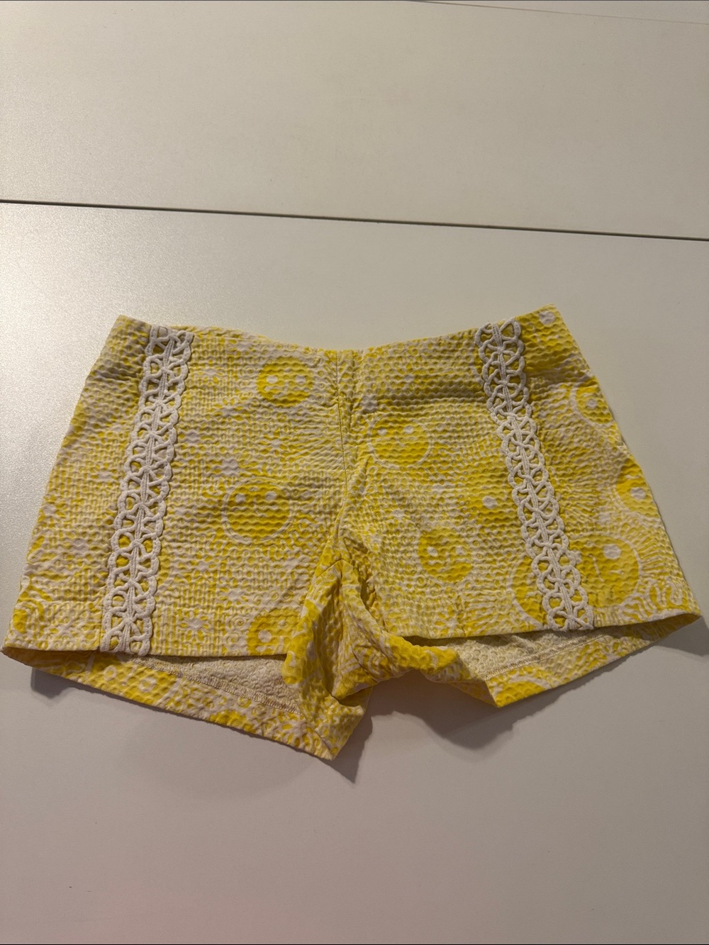 Lilly Pulitzer - Yellow Lace-Trim Women's Shorts